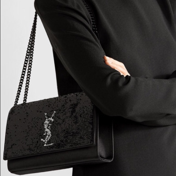 Saint Laurent Monogram Kate Medium Sequined Bag - Picture 2 of 8